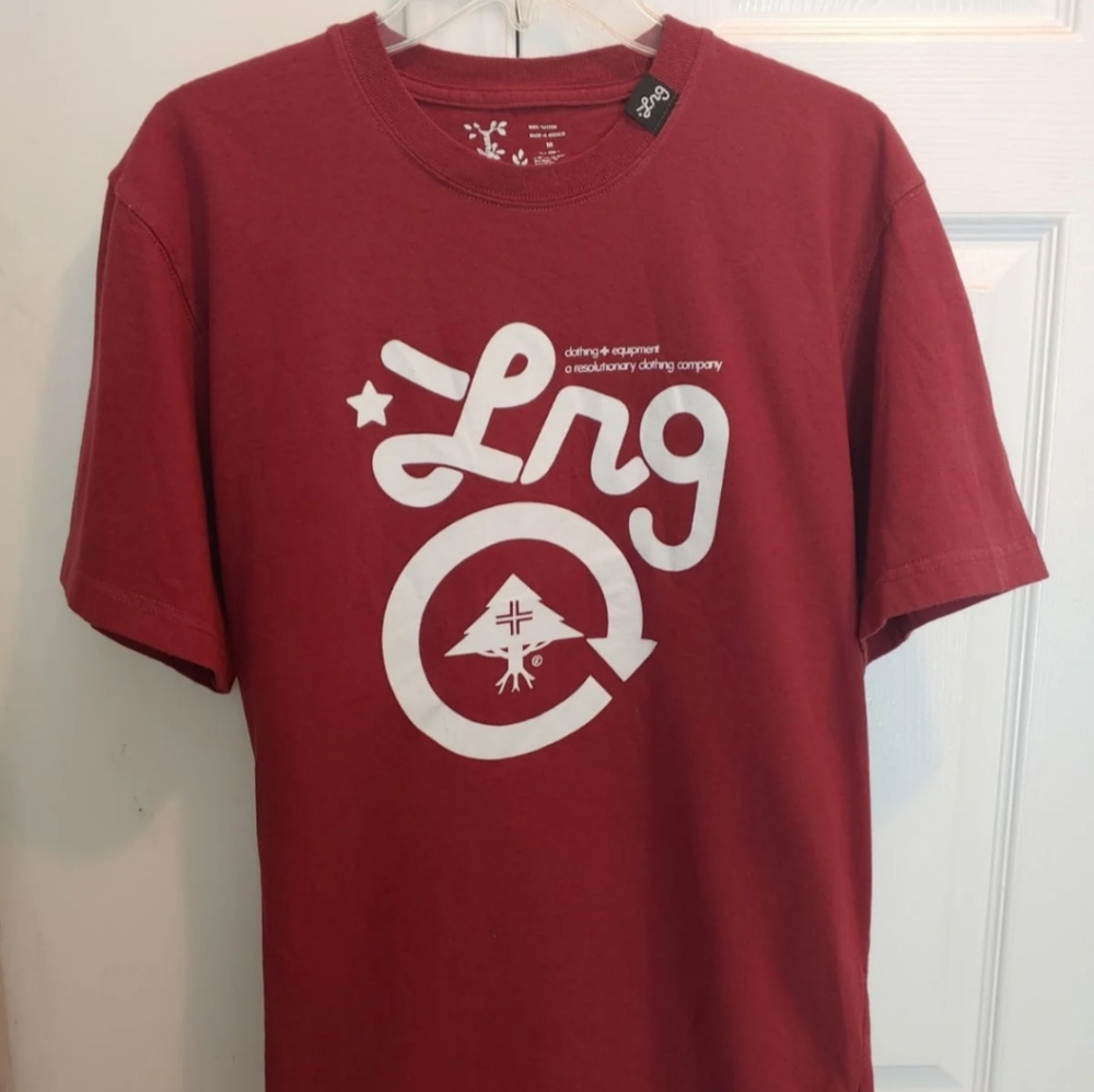 MEN'S LRG CLOTHING EQUIPMENT RED with BLACK T-shirt - Picture 1 of 7
